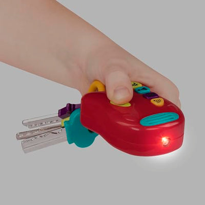 Battat Spielzeugschlüssel Baby Spielzeug – Bunter Schlüsselbund mit Autoschlüssel mit Licht und Geräuschen für Kinder ab 10 Monate
