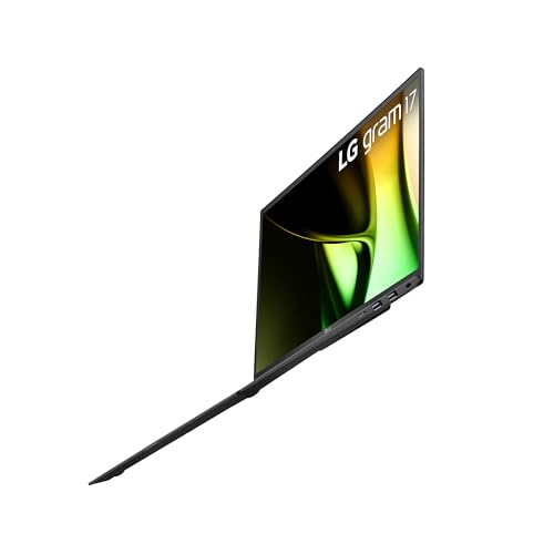 2024 LG gram 17 Zoll Notebook - 1350g Intel Core Ultra7 Laptop (16GB RAM, 1TB Dual SSD, 21,5h Akkulaufzeit, IPS Panel Anti-Glare Display, Win 11 Home) - Schwarz