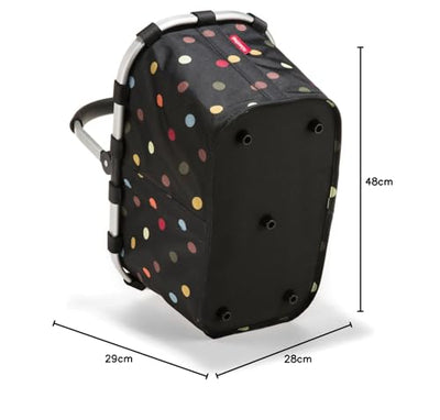 reisenthel carrybag in Dots – Stabiler Einkaufskorb mit viel Stauraum und praktischer Innentasche – Elegantes und wasserabweisendes Design