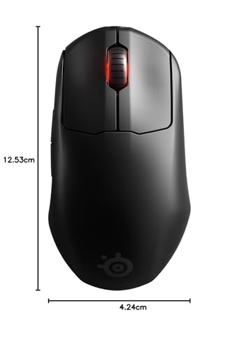 SteelSeries Prime Wireless - Esports Leistung Kabellose Gaming-Maus - 100 Stunden Akkulaufzeit - TrueMove Air Optical Sensor mit 18.000 CPI - Magnetisch-optische Schalter