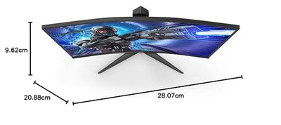 AOC Gaming C32G2ZE - 32 Zoll FHD Curved Monitor, 240 Hz, 1ms, FreeSync Premium (1920x1080, HDMI, DisplayPort) schwarz/rot