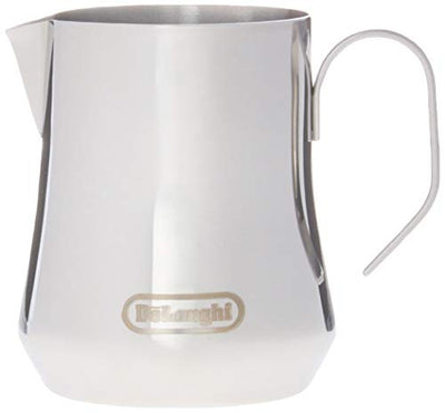 De'Longhi Dinamica ECAM 350.35.SB Kaffeevollautomat mit Profi-Milchaufschäumdüse, Klartext Digitaldisplay, 2-Tassen-Funktion, Silber & Milchkännchen DLSC060, 350 ml, Edelstahl
