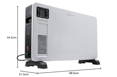 Heidenfeld Elektro Konvektorheizung EK100 | 𝟑 𝐉𝐀𝐇𝐑𝐄 𝐆𝐀𝐑𝐀𝐍𝐓𝐈𝐄 - 2300 Watt - Fernbedienung - Timer - LCD-Display - Heizkörper - Heizgerät - Elektroheizung - Bis 40 m² - Konvektor (EK100)