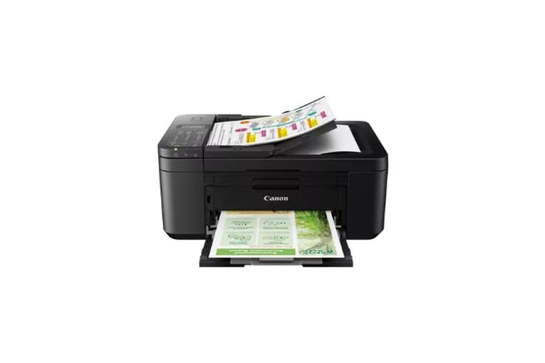 Canon Farbtintenstrahldrucker PIXMA TR4650 Multifunktionsgerät DIN A4 (Scanner, Kopierer, Drucker, Fax, 4800 x 1200 DPI, LCD, WLAN, USB, Apple AirPrint, PIXMA Cloud Link, ADF Duplexdruck) schwarz