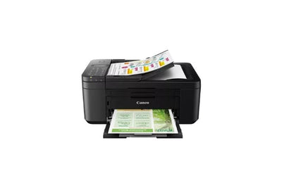 Canon Farbtintenstrahldrucker PIXMA TR4650 Multifunktionsgerät DIN A4 (Scanner, Kopierer, Drucker, Fax, 4800 x 1200 DPI, LCD, WLAN, USB, Apple AirPrint, PIXMA Cloud Link, ADF Duplexdruck) schwarz