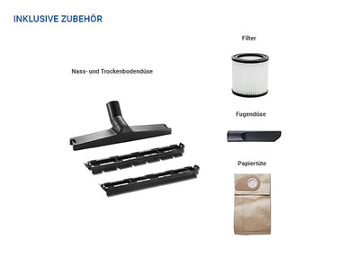 Nilfisk Buddy II 12L Nass- & Trockensauger für Haus, Garten und Auto | Nass Trockensauger für drinnen und draußen (1200 W)