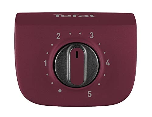 Tefal BG90E5 Easygrill Adjust Elektro- Tischgrill | 2300 Watt | 720 cm² Grillfläche | Einfache Reinigung | Schwarz/Burgunderrot