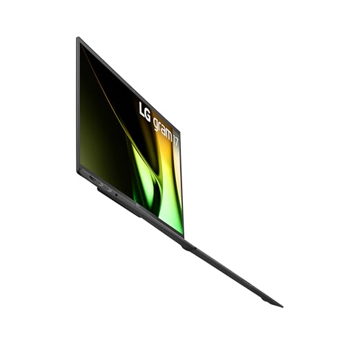 2024 LG gram 17 Zoll Notebook - 1350g Intel Core Ultra7 Laptop (16GB RAM, 1TB Dual SSD, 21,5h Akkulaufzeit, IPS Panel Anti-Glare Display, Win 11 Home) - Schwarz