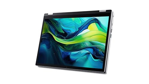 Acer Aspire 3 Spin (A3SP14-31PT-C31L) Convertible Notebook | 14" WUXGA IPS Touch-Display | Intel N100 | 4 GB RAM | 128 GB SSD | Intel UHD Grafik | Windows 11 | QWERTZ Tastatur | Silber