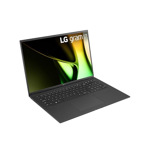 2024 LG gram 17 Zoll Notebook - 1350g Intel Core Ultra7 Laptop (16GB RAM, 1TB Dual SSD, 21,5h Akkulaufzeit, IPS Panel Anti-Glare Display, Win 11 Home) - Schwarz