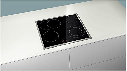Siemens ET645HN17E Kochfeld Elektro, 58.3 cm, Flachrahmen-Design, Digitales Funktionsdisplay, schwarz
