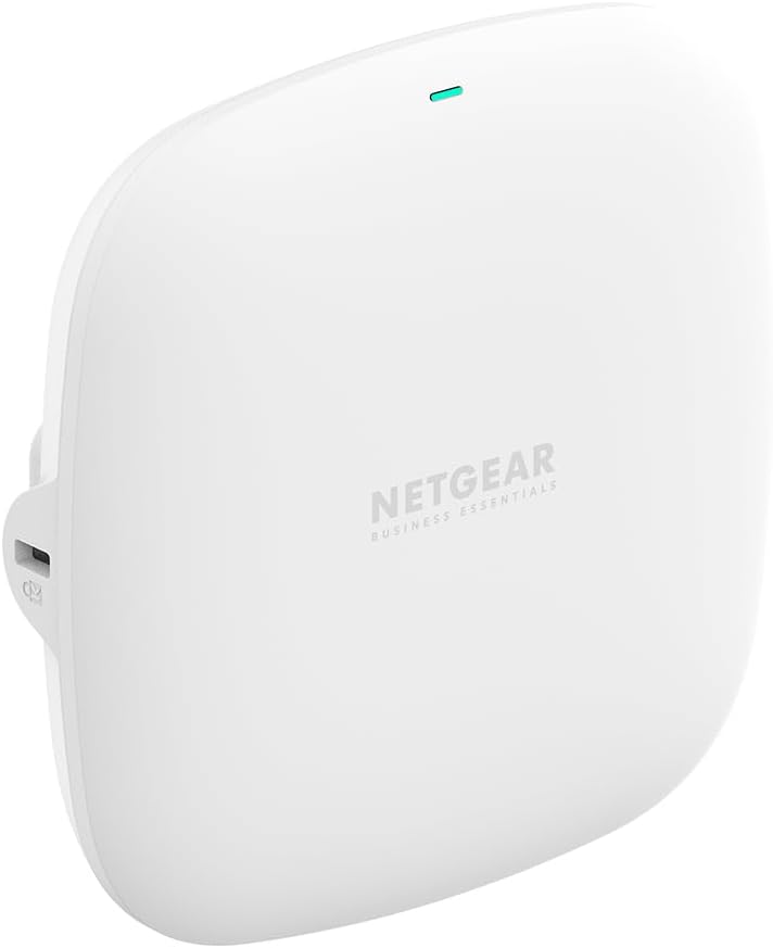 NETGEAR Wireless Access Point (WAX210) – WiFi 6-Dualband mit AX1800-Geschwindigkeit 1 x 1G-PoE-Netzwerkanschluss Bis zu 128 Geräte 802.11ax WPA3 | Bis zu 4 SSID-Netzwerke, Netzteil Nicht enthalten