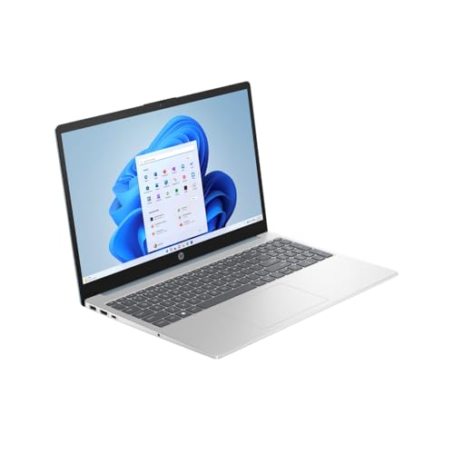 HP Laptop, 15,6" FHD Display, AMD Ryzen 5 7520U, 16 GB DDR5 RAM, 512 GB SSD, AMD Radeon-Grafik, Windows 11 Home, QWERTZ, Natural Silver mit HP Fast Charge