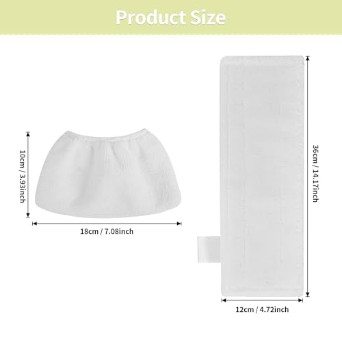 Awinker 8 Stück Mikrofaser-Überzugsset für Kärcher Dampfreiniger EasyFix SC3 SC5 SC4 SC2 4 Bodendüse 4 Handdüse Tuchset Zubehör
