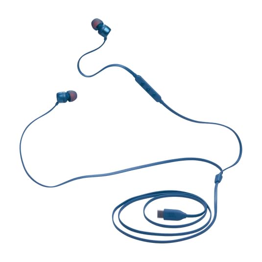 JBL Tune 310 C Kopfhörer – Kabelgebundene In-Ear-Kopfhörer mit JBL Pure Bass Sound, Mikrofon und USB-C-Anschluss – Blau