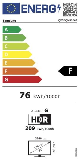 Samsung Neo QLED 4K QN90F 55 Zoll (138 cm) Mini LED Fernseher, NQ4 AI Gen2 Prozessor, Quantum Matrix Technology Slim, Motion Xcelerator 165Hz, AirSlim Design, Samsung Vision AI Smart TV