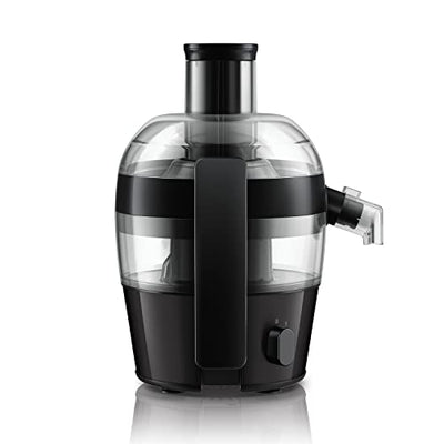 Philips Entsafter – 500W, 1.5L, HomeID-Rezepte-App, QuickClean (HR1832/00), 400 Watt, ‎1 Liter, 23 x 23 x 42 cm, Schwarz