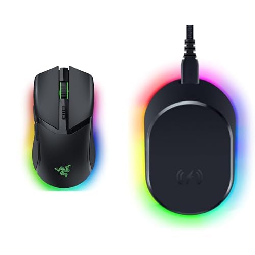 Razer Cobra Pro - Individuell anpassbare kabellose Gaming-Maus RGB Schwarz + Mouse Dock Pro & Charging Puck - Schwarz