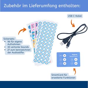 ANYBOOK PRO M700 – der Flexible Lesestift | Lese- & Schreibförderung | Sprachförderung | LRS | UK | DaZ | mit Aufnahmefunktion, Stickern und vielen kostenfreien Lernmaterialien zum Download