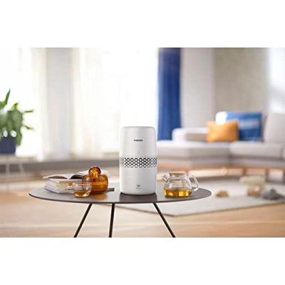 Philips Luftbefeuchtung 2000er Serie - NanoCloud-Technologie, Befeuchtet Räume bis zu 31m2, 2L Wassertank, 99% weniger Bakterien, Weiß, (HU2510/10)