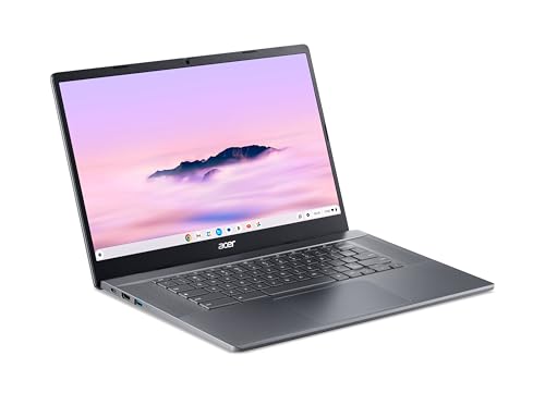 Acer Chromebook Plus 515 (CB515-2H-30CZ) Laptop, 15,6" FHD Display, Intel Core i3-1215U, 8 GB RAM, 128 GB SSD, Intel UHD Graphics, Google ChromeOS, AI-Features, grau