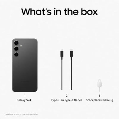 Samsung Galaxy S24+ AI Smartphone, Android-Handy ohne Vertrag, 12 GB RAM, 512 GB Speicher, 50-MP-Kamera, Lange Akkulaufzeit, Onyx Black, 3 Jahre Herstellergarantie