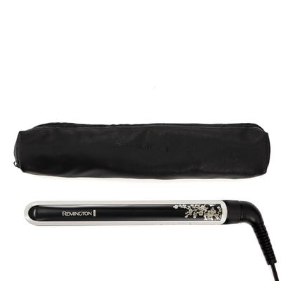 Remington Glätteisen [Testsieger] Pearl (hochwertige Keramikbeschichtung mit echten Perlen für eine gleichmäßige Wärmeverteilung) LCD-Display, 150-235°C, inkl. Aufbewahrungstasche, Haarglätter S9501