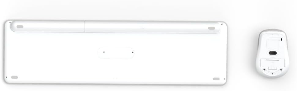 Hama Tastatur-Maus-Set kabellos WKM-550 (Multi-Device 2,4GHz via USB-Empfänger + 2X Bluetooth für PC, Laptop, Tablet, 10 m Reichweite, deutsches QWERTZ-Layout, leise, batteriebetrieben) weiß