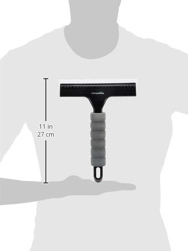 Amazon Basics Fensterabzieher mit Griff für Glas, Spiegel und Autoscheiben, Schwarz