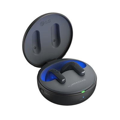 LG TONE Free DT90Q In-Ear Bluetooth Kopfhörer mit Dolby Atmos-Sound, MERIDIAN-Technologie, ANC (Active Noise Cancellation), Uvnano & IPX4-Spritzwasserschutz - Schwarz