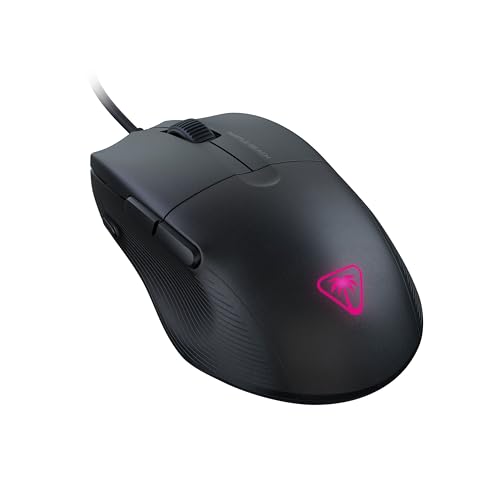 Turtle Beach Pure SEL – Ultraleichte, ergonomische RGB-Gaming-Maus, optischer 8K DPI-Sensor, mechanische Schalter, PTFE-Gleitelemente, RGB-Beleuchtung - Schwarz