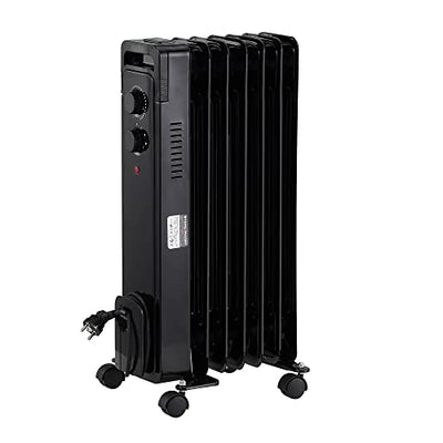 STAHLMANN Ölradiator ZR17 1500 Watt – Elektroheizung Energiesparend bis 30 qm Fläche – Heizung Elektrisch mit Thermostat und 3 Heizstufen – Elektrisches Heizgerät, Electric Heater Schwarz
