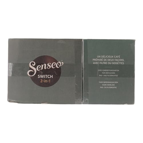 Philips Senseo Switch Pad- und Filterkaffeemaschine, 2-in-1-Brühtechnologie, 1-Liter-Wasserbehälter, 7 Tassen in einem Durchgang, Weiß (HD6592/04)