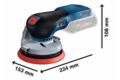 Bosch Professional 18V System Akku Exzenterschleifer GEX 18V-125 (inkl. Schleifteller (125mm), 1x Schleifpapier, Staubbeutel, L-BOXX, ohne Akku/ Ladegerät)