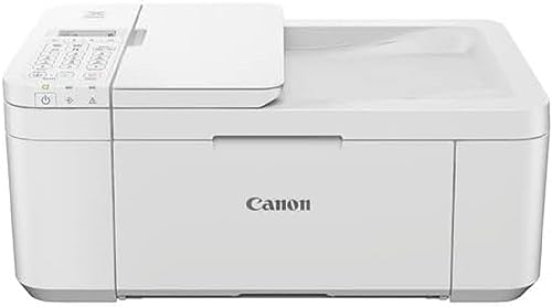 Canon Farbtintenstrahldrucker PIXMA TR4651 Multifunktionsgerät DIN A4 (Scanner, Kopierer, Drucker, Fax, 4800 x 1200 DPI, LCD, WLAN, USB, Apple AirPrint, PIXMA Cloud Link, ADF Duplexdruck) weiß