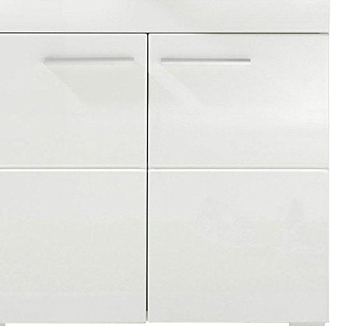 trendteam smart living - Waschbeckenunterschrank Unterschrank - Bad - Amanda - Aufbaumaß (BxHxT) 60 x 56 x 34 cm - Farbe Weiß Hochglanz - 139330101