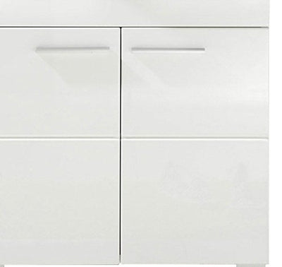 trendteam smart living - Waschbeckenunterschrank Unterschrank - Bad - Amanda - Aufbaumaß (BxHxT) 60 x 56 x 34 cm - Farbe Weiß Hochglanz - 139330101