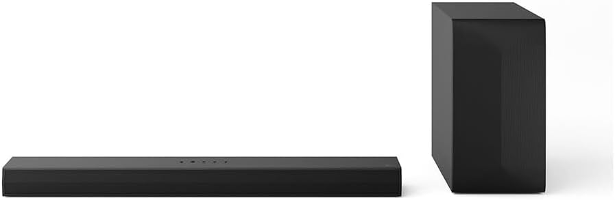 LG S60T Intelligente Soundbar, 340 W, 3.1 Kanäle, Surround-Sound Dolby Digital und DTS, breite Konnektivität, HDMI, Bluetooth, USB, optischer Eingang, Schwarz