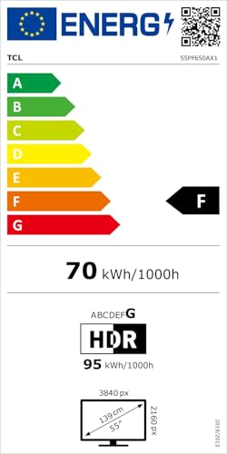 TCL 55PF650A 55-Zoll 4K Ultra HD, HDR TV, Smart LED Fire TV (Dolby Vision, Dolby Atmos, DTS, HDR 10, Alexa integriert, Airplay2, Miracast)
