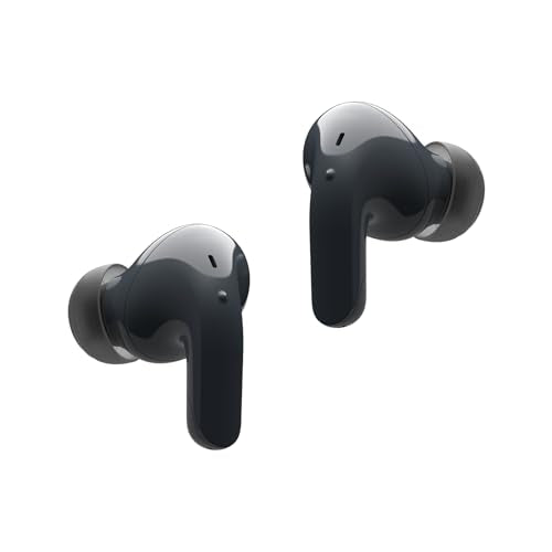 LG TONE Free DT90Q In-Ear Bluetooth Kopfhörer mit Dolby Atmos-Sound, MERIDIAN-Technologie, ANC (Active Noise Cancellation), Uvnano & IPX4-Spritzwasserschutz - Schwarz