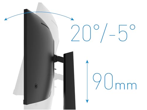 ODYS Gaming Monitor XP34 PRO-X - 34 Zoll (86 cm), Curved (1500R), 180 Hz, UWQHD (3.440x1.440 px), 1ms Reaktionszeit, HDR, FreeSync/G-Sync komp., Eye Care, HDMI, DP, 3,5mm Audio
