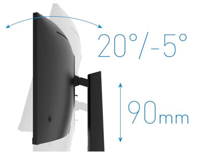 ODYS Gaming Monitor XP34 PRO-X - 34 Zoll (86 cm), Curved (1500R), 180 Hz, UWQHD (3.440x1.440 px), 1ms Reaktionszeit, HDR, FreeSync/G-Sync komp., Eye Care, HDMI, DP, 3,5mm Audio