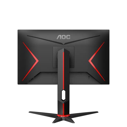AOC Gaming 24G2SP - 24 Zoll FHD Monitor, 165 Hz, 1 ms, FreeSync Premium (1920x1080, VGA, HDMI, DisplayPort) schwarz/rot