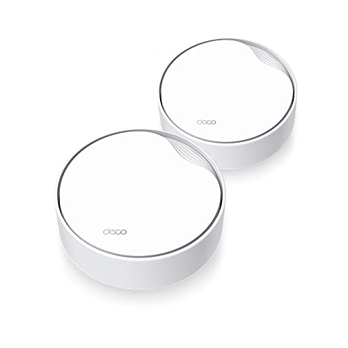 TP-Link Deco X50-PoE Wi-Fi 6 Mesh WLAN Set(2 Pack), AX3000 Dualband Router &Repeater(Unterstützt PoE und DC-Stromversorgung, 2.5Gbps Port, Reichweite bis zu 420m²,WPA3, ideal für große Häus) weiß