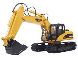 s-idee® 18145 Ferngesteuerter Kettenbagger 1535-50 mit voller Funktion, Bagger mit Fernsteuerung und Holzgreifer ferngesteuert mit Akku und Ladegerät Huina (1550 Update)