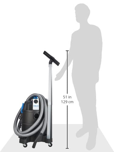 AquaForte Nass-/Trockensauger - 1400 w - Kunststoffbehälter - 35 l - 4 m Schlauch - Teich- und Poolreinigung, Schwarz