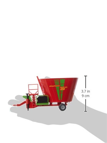 siku 2450, Strautmann Futtermischwagen, 1:32, Metall/Kunststoff, Rot, Beweglicher Futtermischer