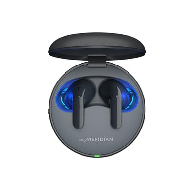 LG TONE Free DT90Q In-Ear Bluetooth Kopfhörer mit Dolby Atmos-Sound, MERIDIAN-Technologie, ANC (Active Noise Cancellation), Uvnano & IPX4-Spritzwasserschutz - Schwarz