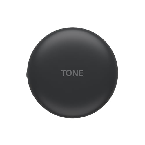 LG TONE Free DT90Q In-Ear Bluetooth Kopfhörer mit Dolby Atmos-Sound, MERIDIAN-Technologie, ANC (Active Noise Cancellation), Uvnano & IPX4-Spritzwasserschutz - Schwarz