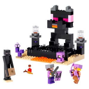 LEGO 21242 Minecraft Die End-Arena Set, 'Player-vs-Player Battle' Action-Spielzeug mit Lava, Enderdrache und Enderman-Figur, Geschenk für Kinder ab 8 Jahren